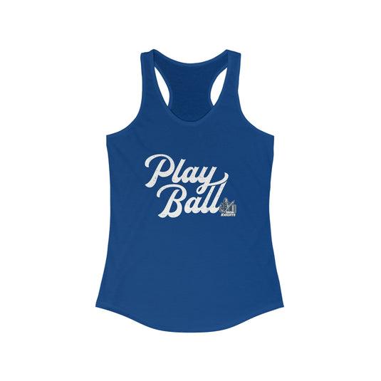 Iron Knights Women's Racerback Tank - Play Ball Design w/Knight Logo