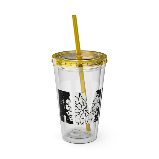 Cheer 16 oz Sunsplash Tumbler with Straw w/Custom Name