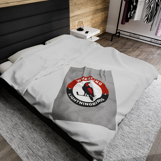 Wheeling Lightningbirds Velveteen Plush Blanket