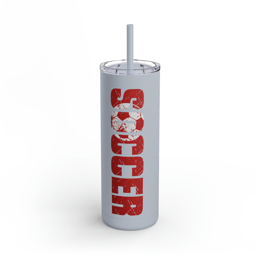 Soccer 20oz Skinny Matte Tumbler