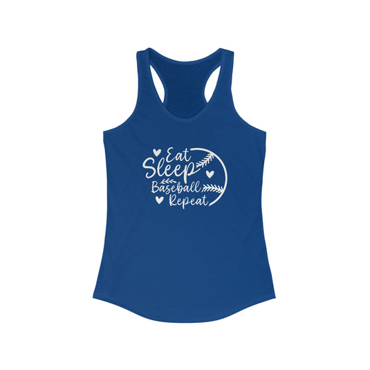 Eat Sleep Baseball Repeat Women's Racerback Tank