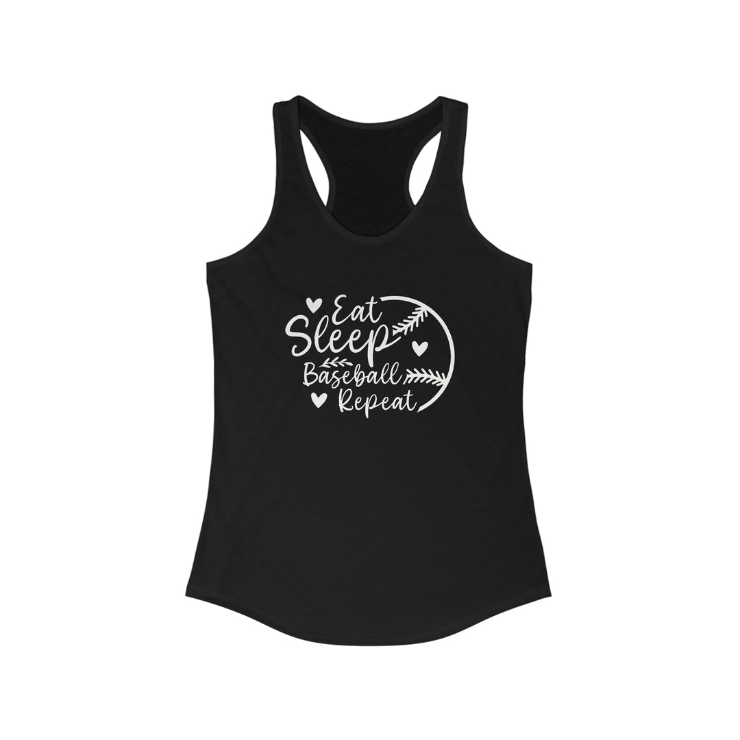 Eat Sleep Baseball Repeat Women's Racerback Tank