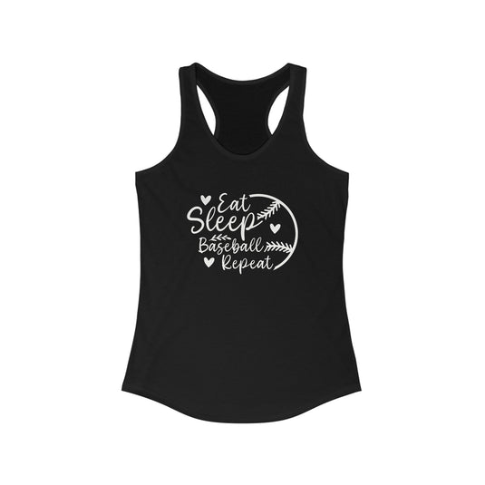 Eat Sleep Baseball Repeat Women's Racerback Tank