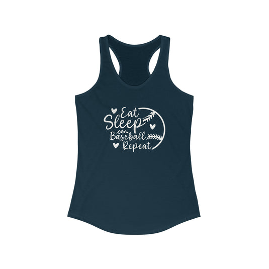 Eat Sleep Baseball Repeat Women's Racerback Tank