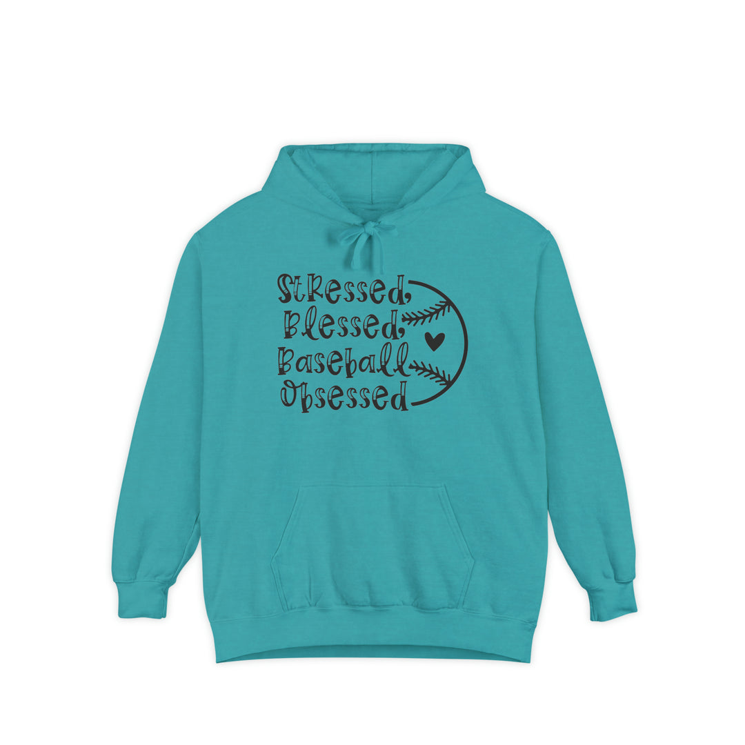 Stressed Blessed Baseball Obsessed Adult Unisex Premium Hooded Sweatshirt