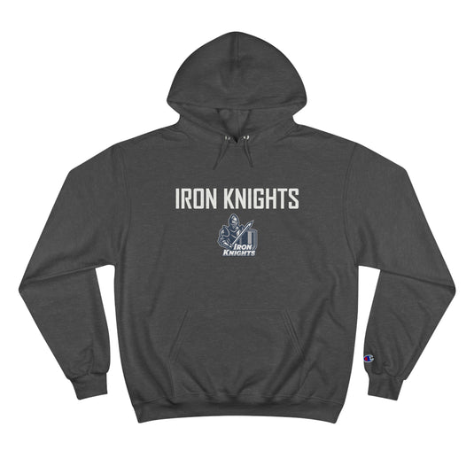 Iron Knights Champion Adult Unisex Hoodie W/Name, Number & Bible Verse - All White Design