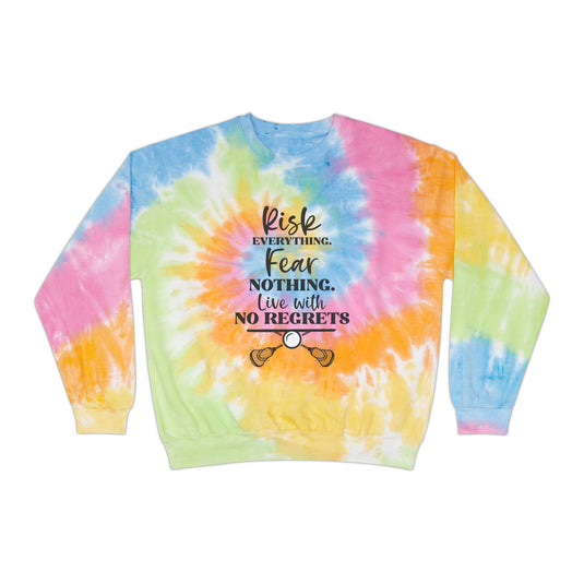 Risk Everything Lacrosse Adult Unisex Tie-Dye Crewneck Sweatshirt