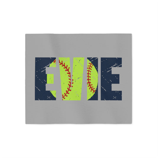 Softball Sweatshirt Blanket w/Custom Name