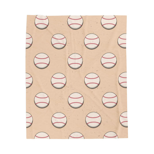 Vintage Baseball Plush Blanket