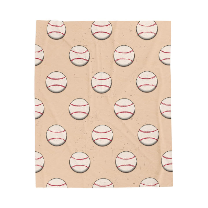 Vintage Baseball Plush Blanket