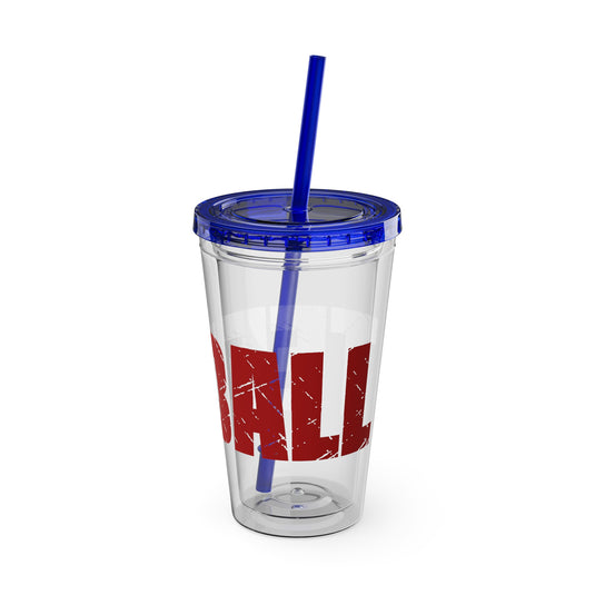 Tee Ball 16 oz Sunsplash Tumbler with Straw