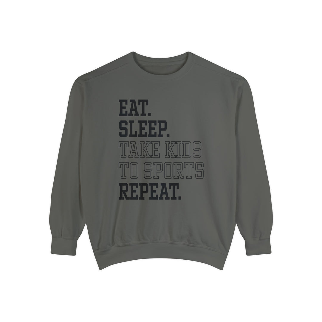 Eat Sleep Take Kids To Sports Repeat Adult Unisex Premium Crewneck Sweatshirt