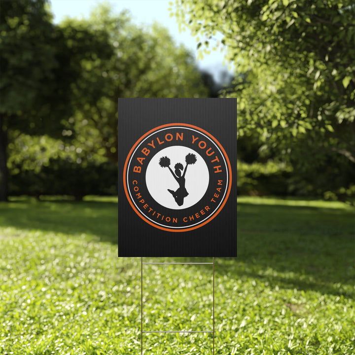 Babylon Youth Competition Cheerleading Plastic Yard Sign