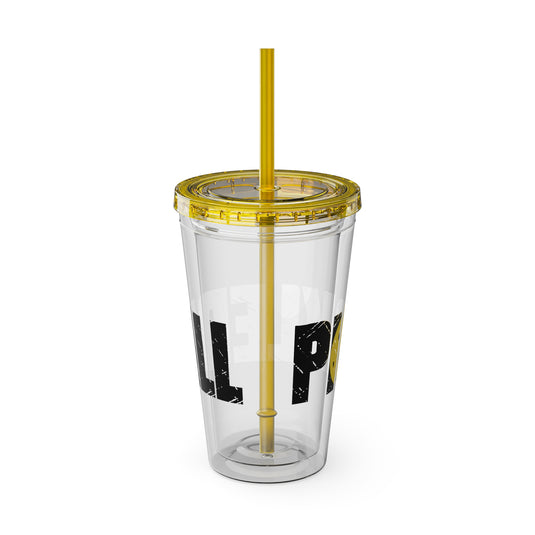 Pickleball 16 oz Sunsplash Tumbler with Straw