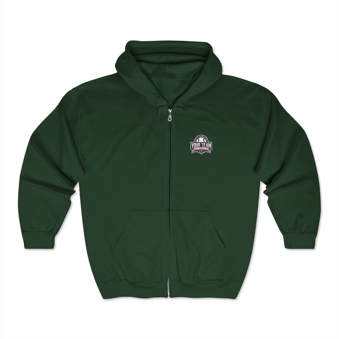 Unisex Adult Full Zip Hooded Sweatshirt - Embroidery - Color Options 2
