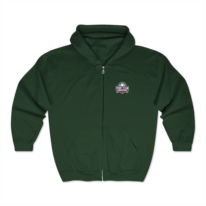 Unisex Adult Full Zip Hooded Sweatshirt - Embroidery - Color Options 2