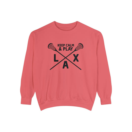 Keep Calm Lacrosse Adult Unisex Premium Crewneck Sweatshirt