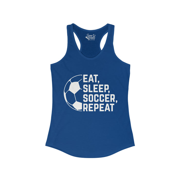Eat Sleep Soccer Repeat Adult Women's Racerback Tank