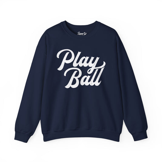 Play Ball Baseball Adult Unisex Basic Crewneck Sweatshirt