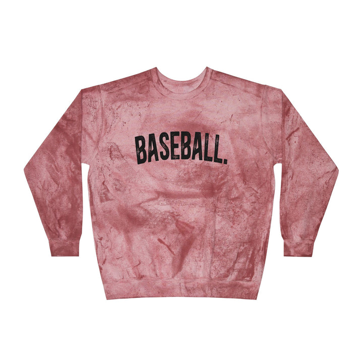 Rustic Design Baseball Adult Unisex Color Blast Crewneck Sweatshirt