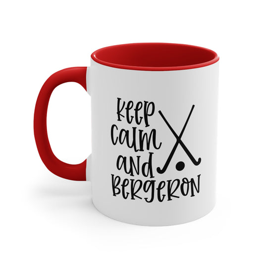 Keep Calm and Bergeron 11oz Hockey Accent Mug