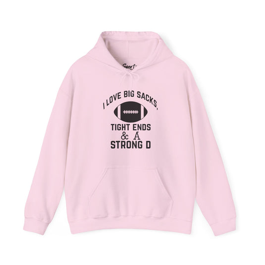 I Love Big Sacks Football Unisex Adult Basic Hooded Sweatshirt