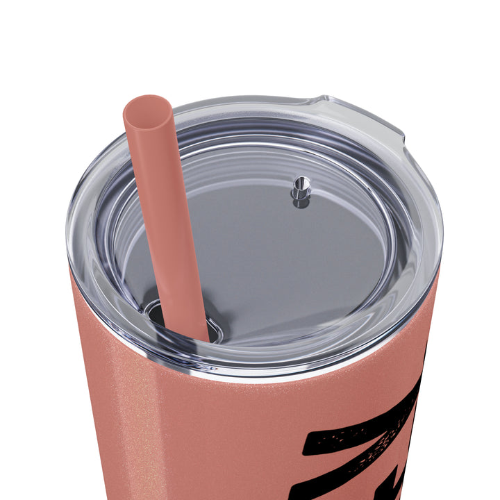 Rustic Design Hockey 20oz Skinny Tumbler with Straw in Matte or Glossy