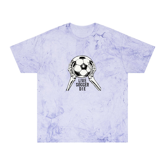 Live Soccer Die Adult Unisex Colorblast T-Shirt