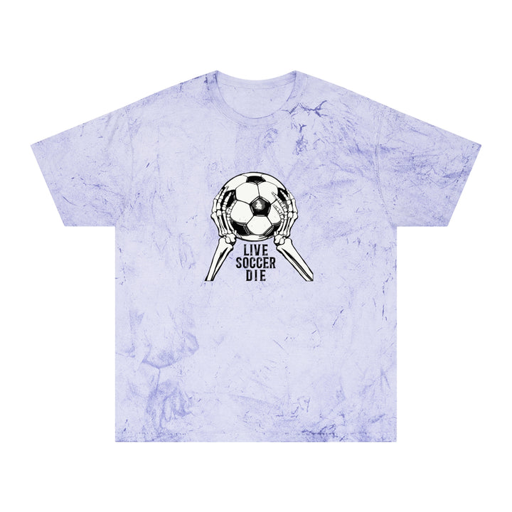Live Soccer Die Adult Unisex Colorblast T-Shirt