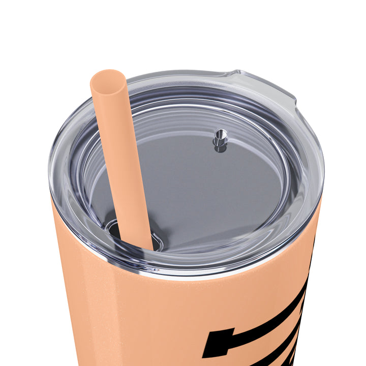 Tall Design Baseball 20oz Skinny Tumbler with Straw in Matte or Glossy