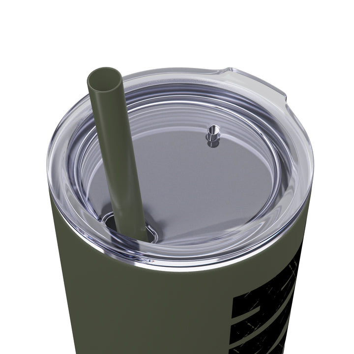 Gymnastics 20oz Skinny Tumbler with Straw w/Custom Name