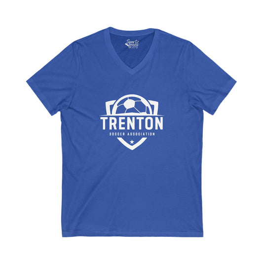 Trenton Soccer Association Unisex Adult Women's V-Neck T-Shirt