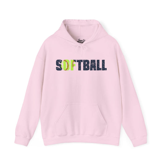 Softball Adult Unisex Basic Hooded Sweatshirt