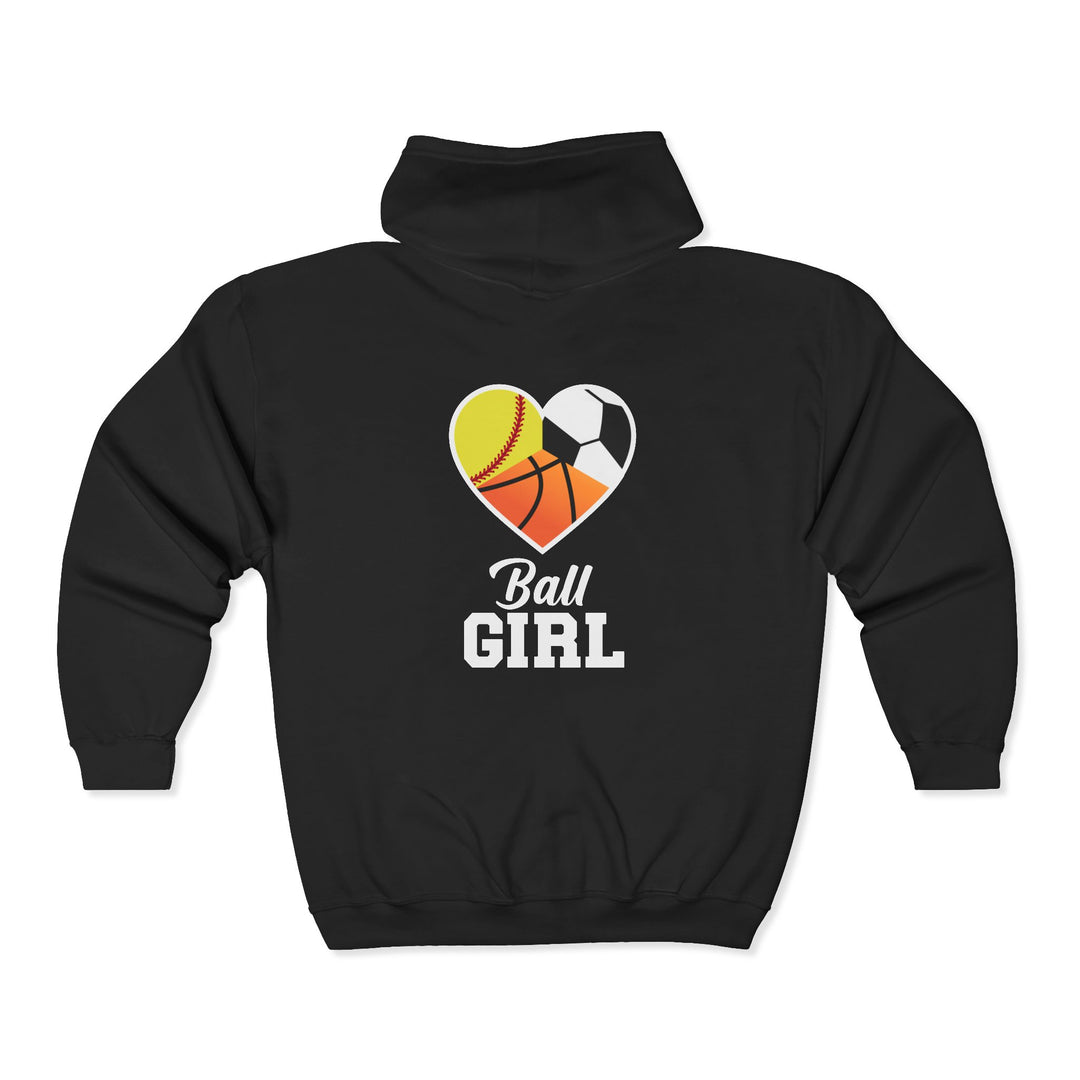 Ball Girl Unisex Adult Full Zip Hooded Sweatshirt