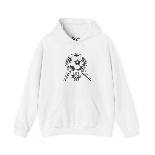 Live Soccer Die Adult Unisex Basic Hooded Sweatshirt