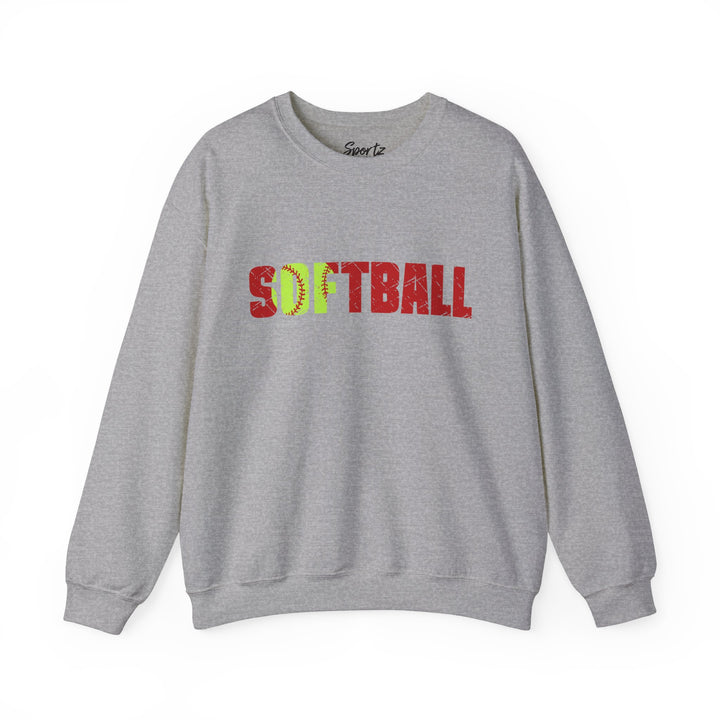 Softball Adult Unisex Crewneck Sweatshirt