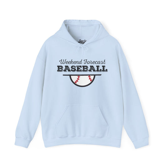 Weekend Forecast Baseball Adult Unisex Basic Hooded Sweatshirt