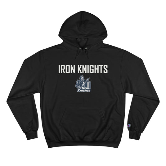 Iron Knights Champion Adult Unisex Hoodie W/Name, Number & Bible Verse - All White Design