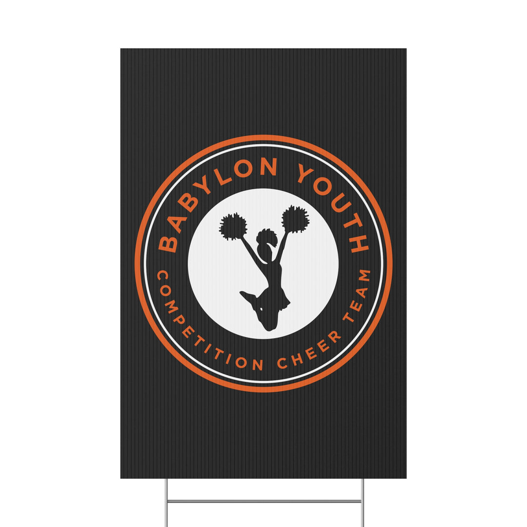 Babylon Youth Competition Cheerleading Plastic Yard Sign