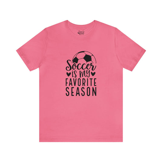 Soccer is My Favorite Season Adult Unisex Mid-Level T-Shirt