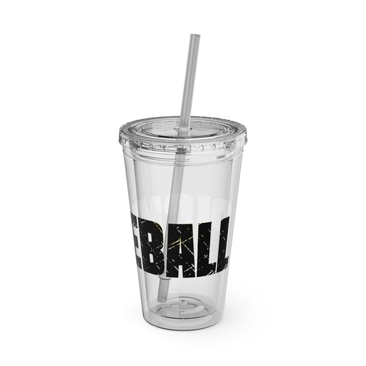 Pickleball 16 oz Sunsplash Tumbler with Straw