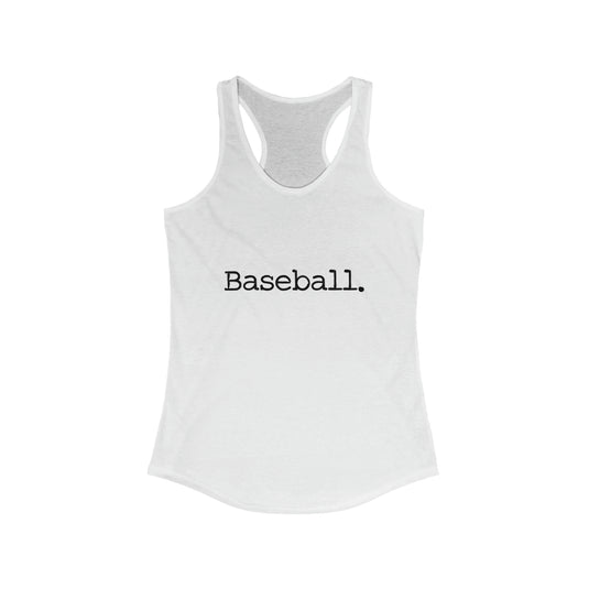 Typewriter Design Baseball Women's Racerback Tank