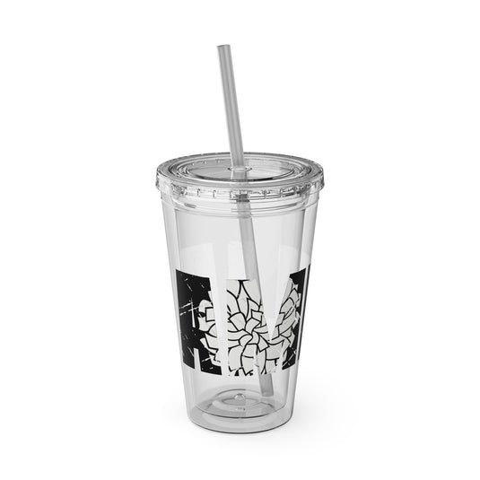 Cheer 16 oz Sunsplash Tumbler with Straw w/Custom Name