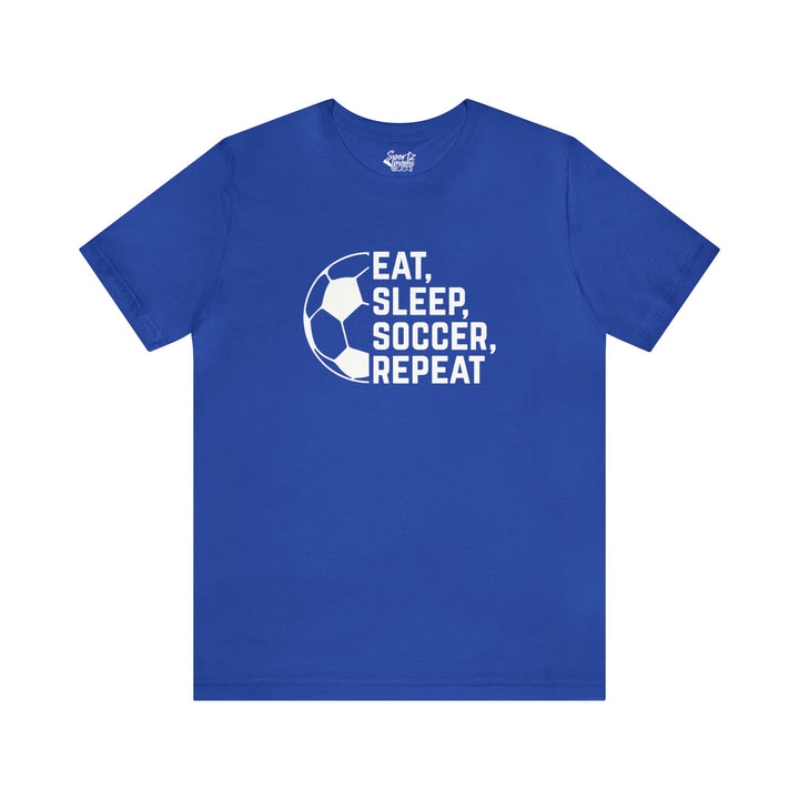 Eat Sleep Soccer Repeat Adult Unisex Mid-Level T-Shirt