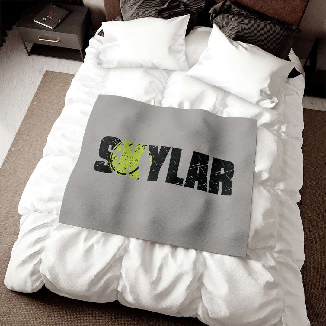 Tennis Sweatshirt Blanket w/Custom Name