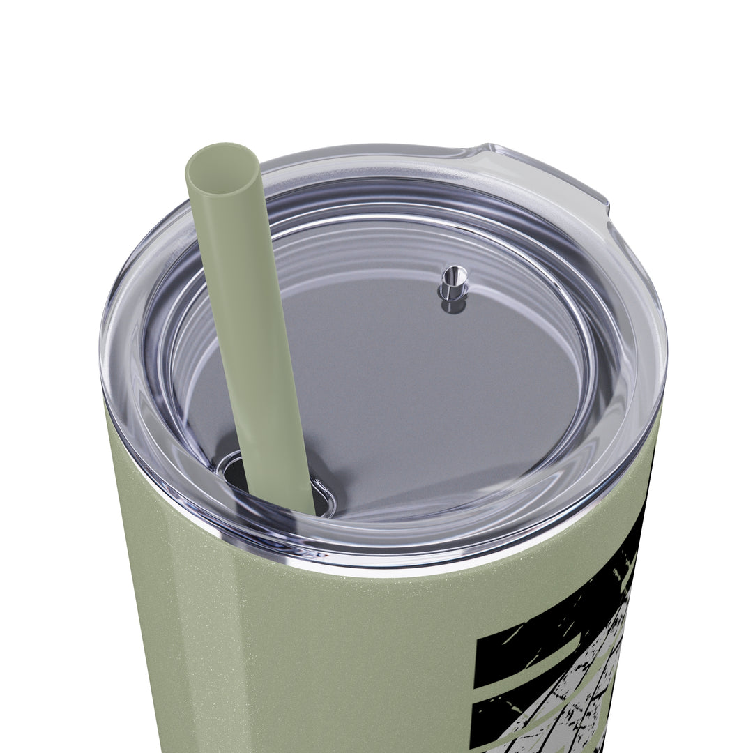 Volleyball 20oz Skinny Tumbler with Straw w/Custom Name