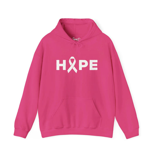 Hope Cancer Ribbon Adult Unisex Basic Hooded Sweatshirt