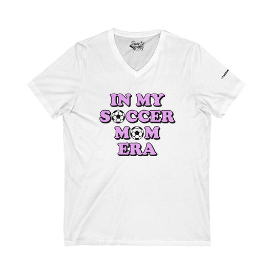 College Station Soccer Club Vanguard Adult Women's V-Neck T-Shirt - In My Soccer Mom Era