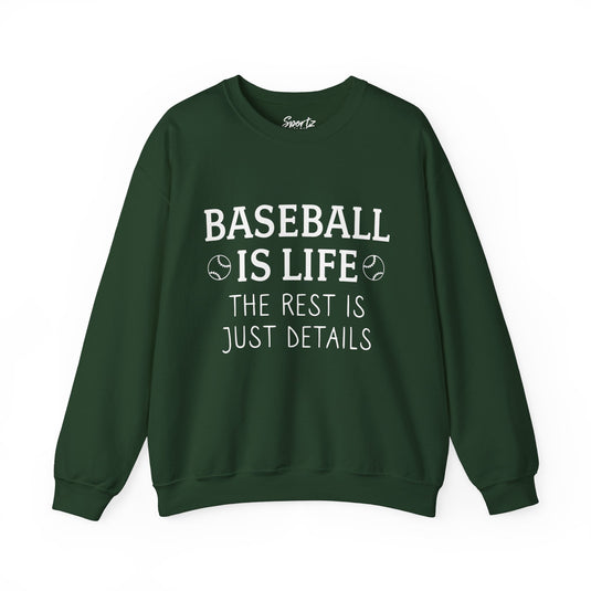 Baseball is Life Adult Unisex Basic Crewneck Sweatshirt