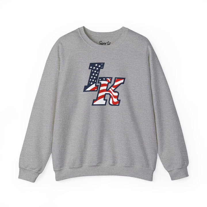 Iron Knights Adult Unisex Crewneck Sweatshirt W/Flag Logo Only